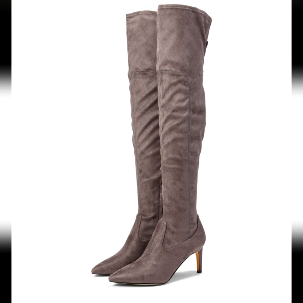 2/$50 Calvin Klein - Over-the-Knee Pointed Toe Boot in Taupe